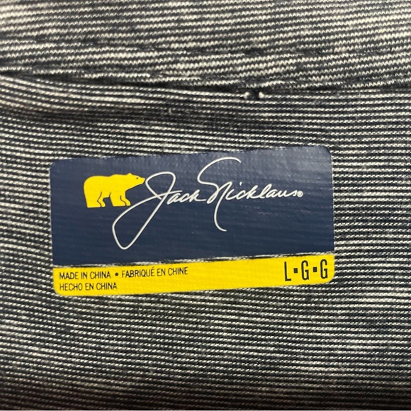 Jack Nicklaus Men’s Gray White Polo Shirt 57% Cotton 43% Polyester Size Large - Picture 4 of 4